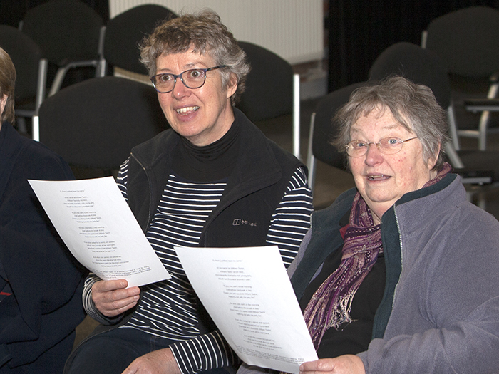 Folkk song workshop ladies singing